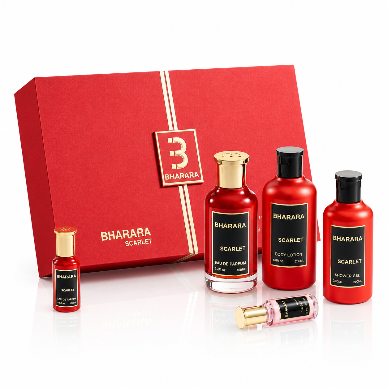 SET BHARARA SCARLET 5PC 3.4OZ EDP