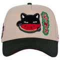 GORRA JC HATS- WATERMELON CAT BEIGE GREEN