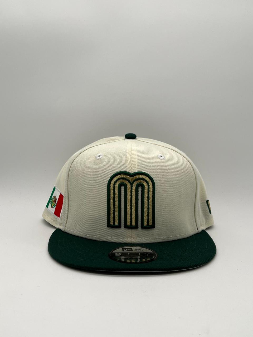 New Era MX Broche Beige/Verde Oscuro