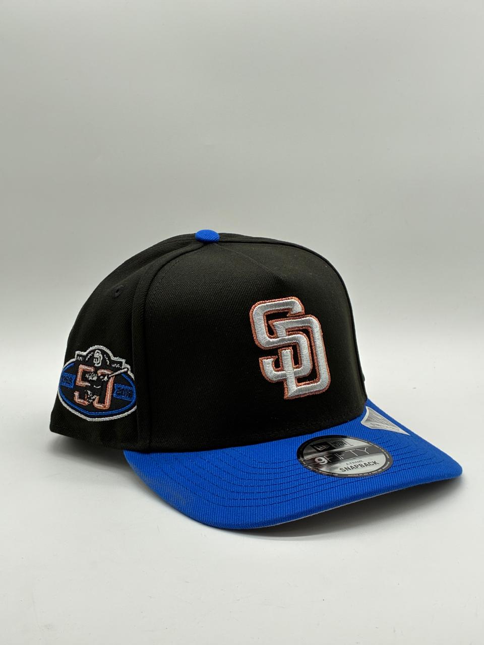 NEW ERA A-FRAME SD NEGRO AZUL CONTORNO BRONCE
