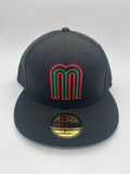 New Era MX Negra Vicera Verde1