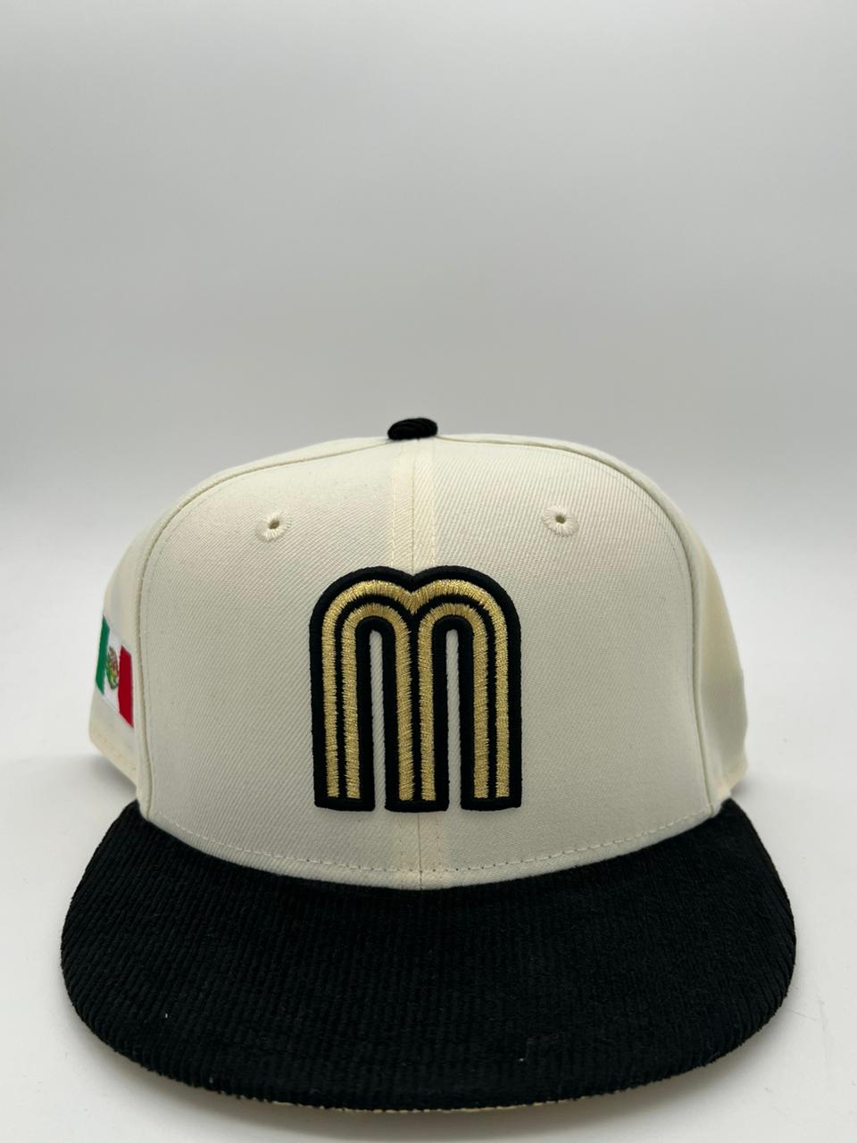 New Era Edicion MX Beige Negro Pana