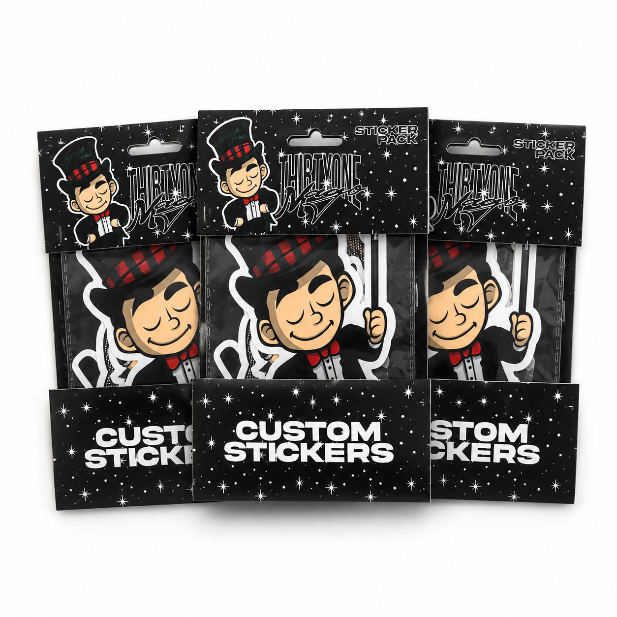 31 HATS- PAQ 3 STICKERS MAGO 2.0