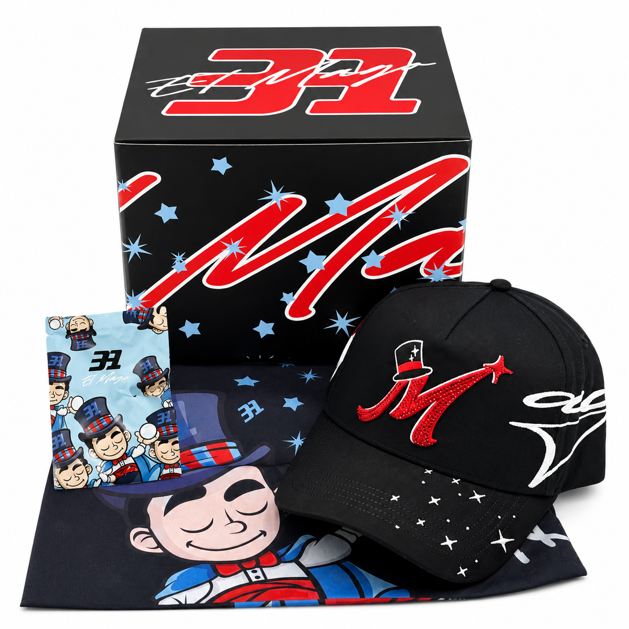31 HATS- GORRA EL MAGO ROJO  INCLUYE FULL SET