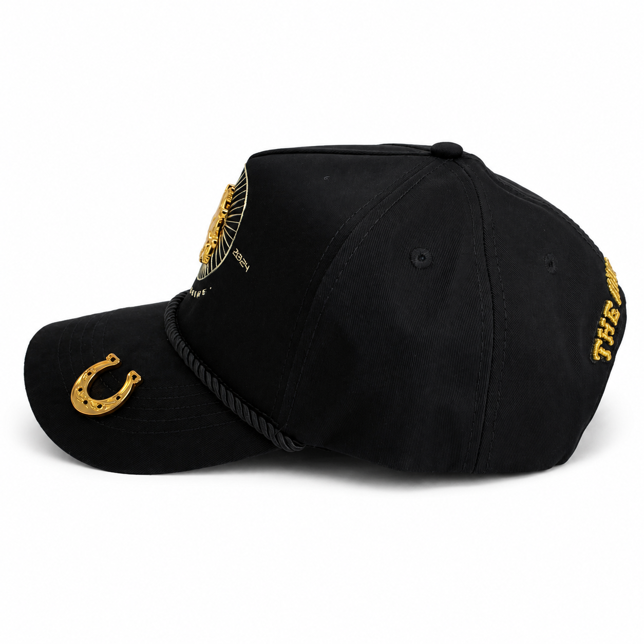 GORRA BIGG BOSS TK RANCH CABALLO DORADO NEGRO