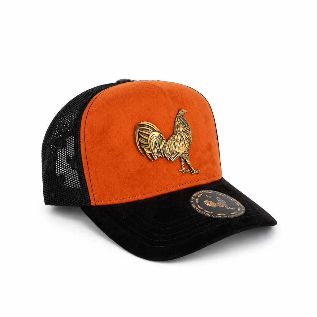 FLORENCE CAPS - GALLO PLACA DORADA NARANJA