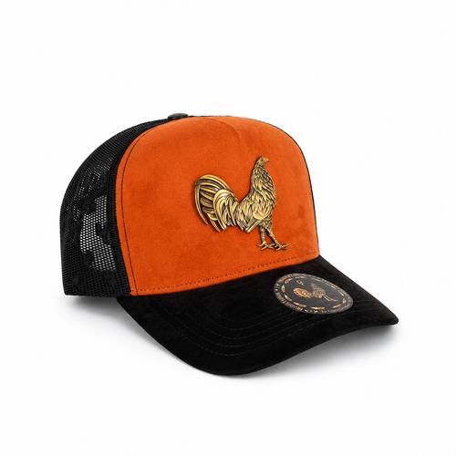 FLORENCE CAPS - GALLO PLACA DORADA NARANJA