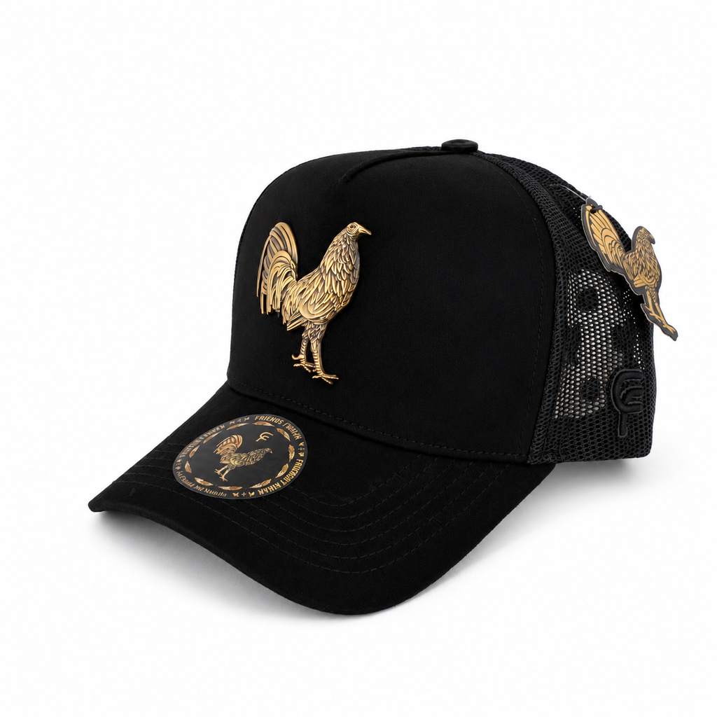 FLORENCE CAPS -GALLO NEGRO PLACA DORADA
