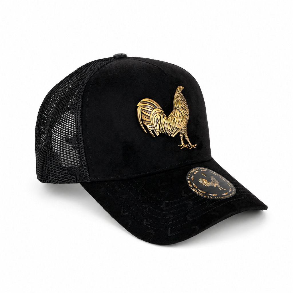 FLORENCE CAPS -GALLO NEGRO PLACA DORADA