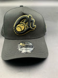 9Forty Edicion Charros Negra Contorno Dorado