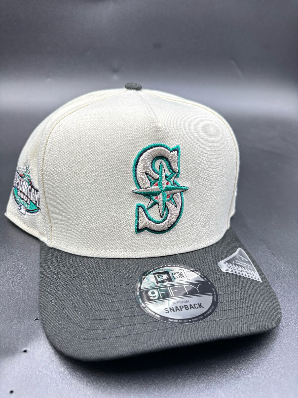 NEW ERA A-FRAME seattle2001 beige negro