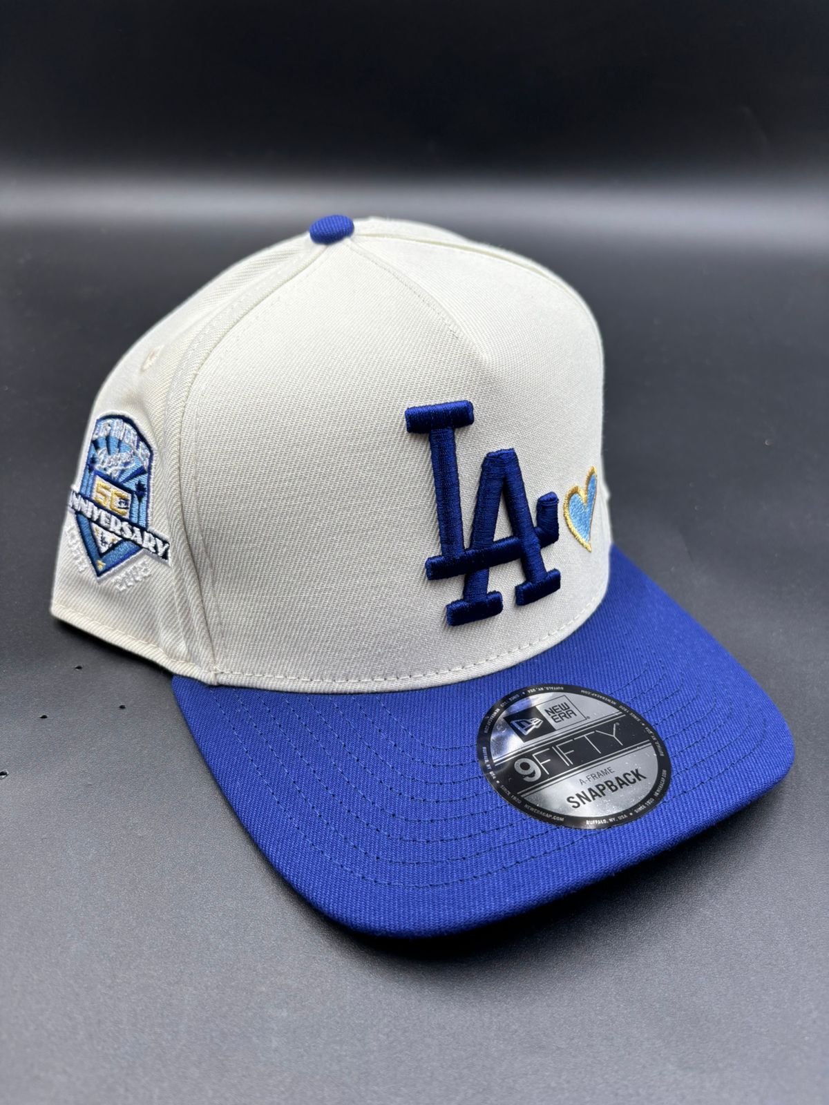 NEW ERA A-FRAME LA blanco azul corazon