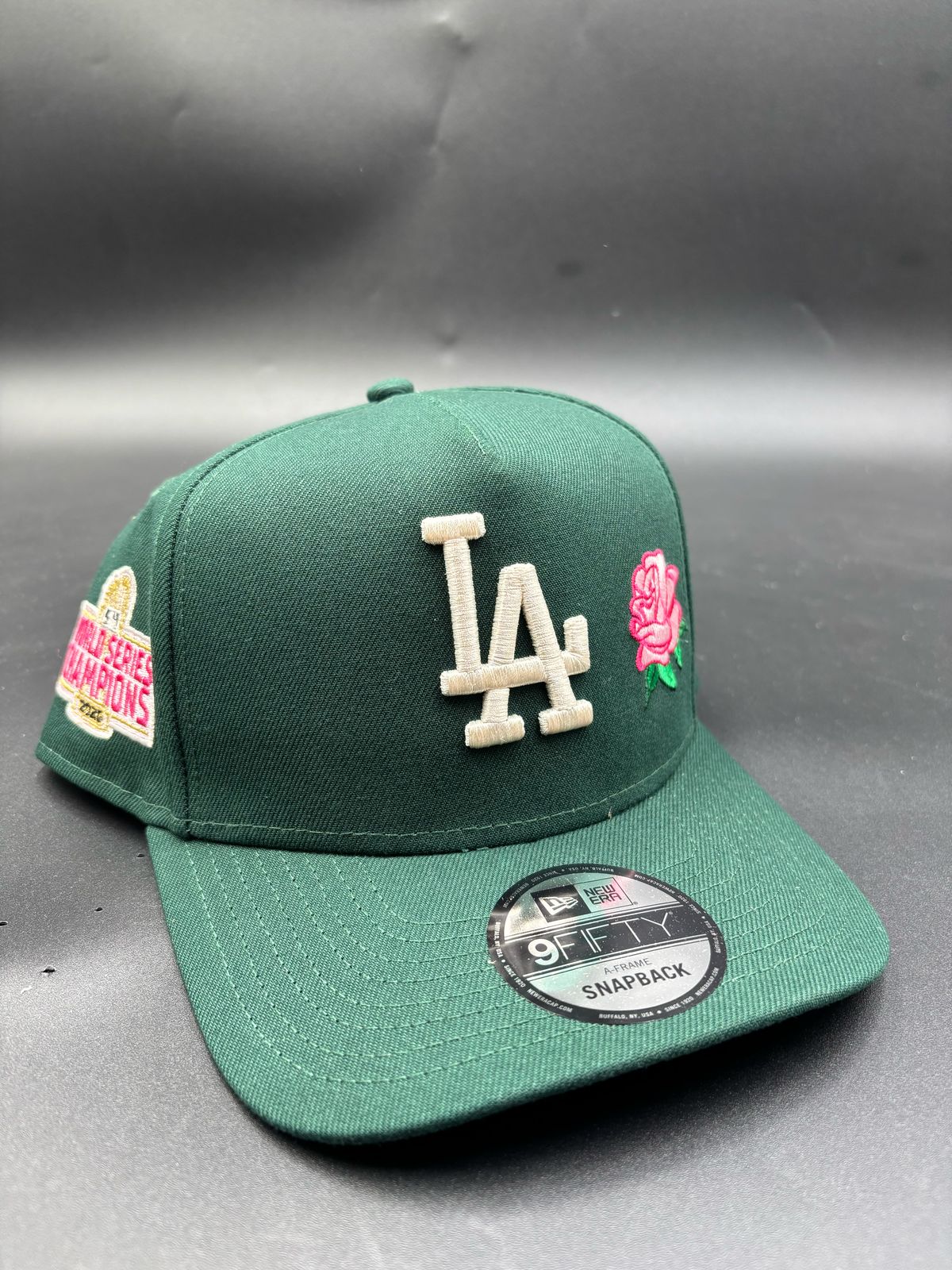 NEW ERA A-FRAME LA champions verde rosa