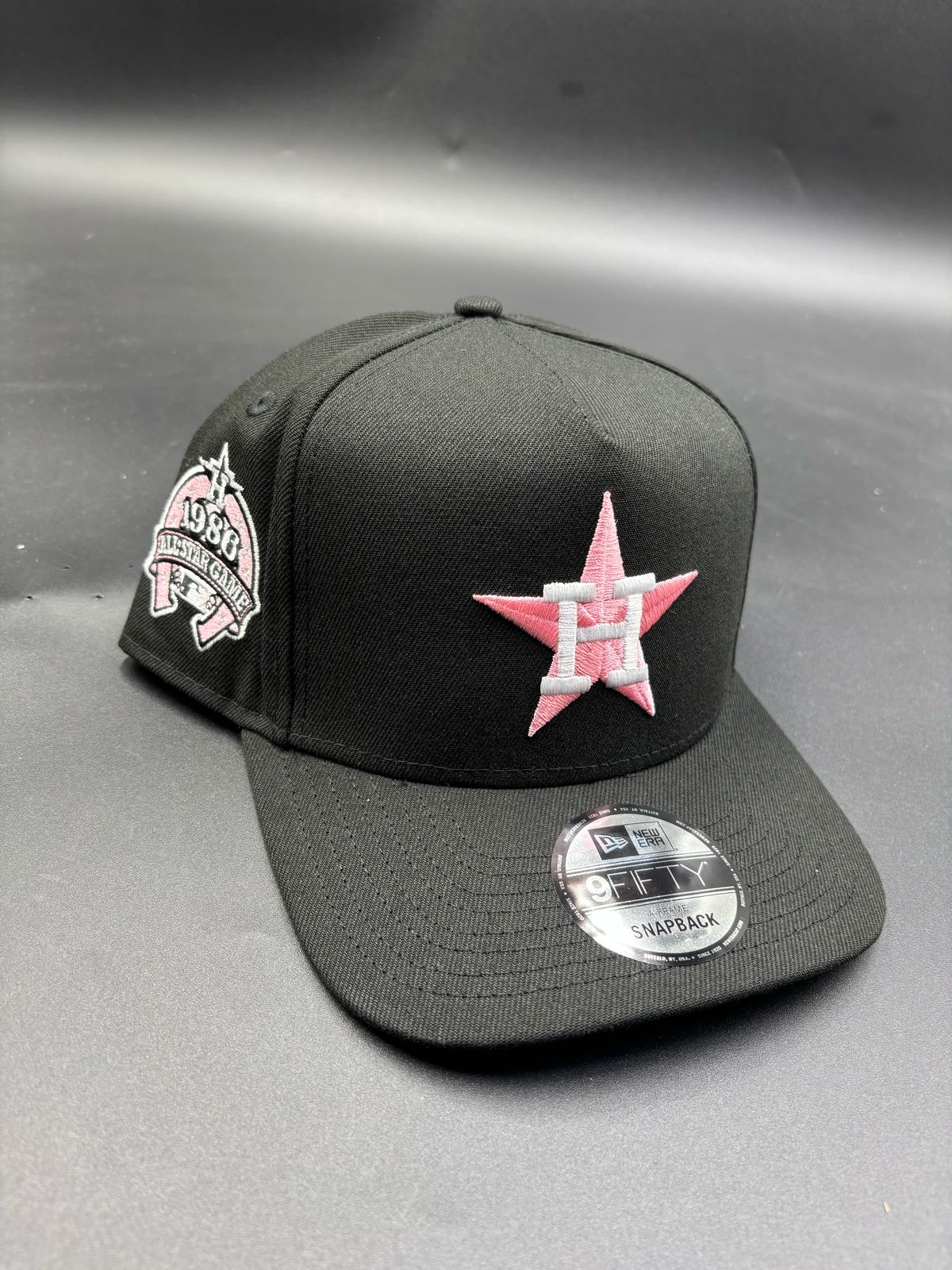 NEW ERA A-FRAME houston 1986 negro rosa