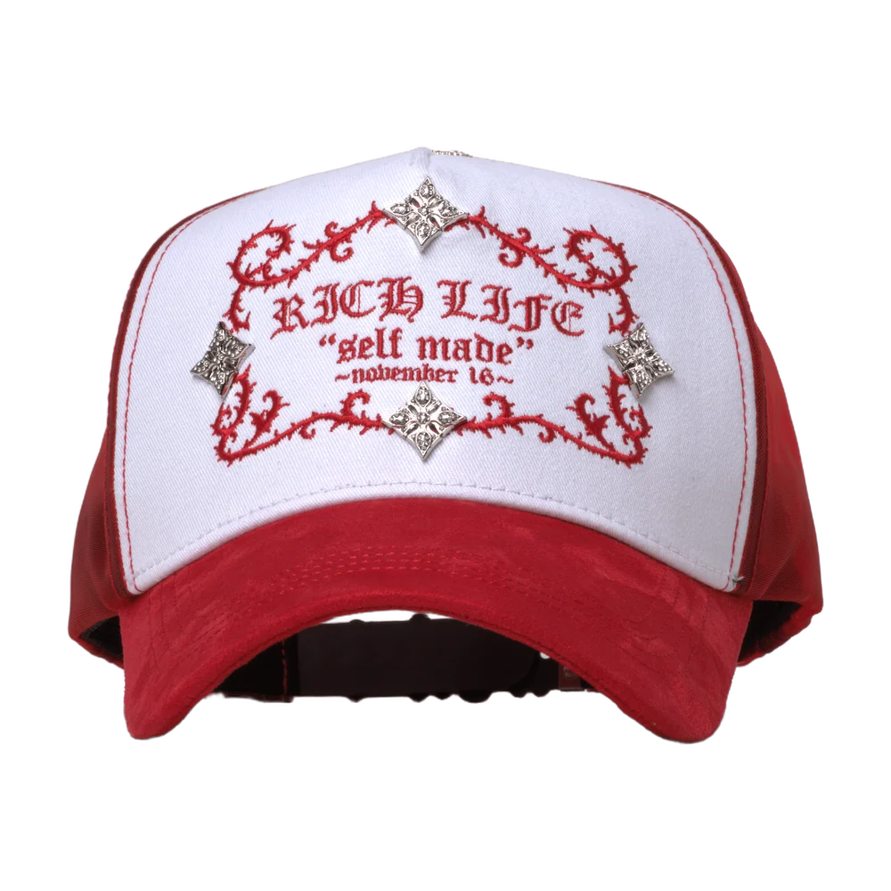 GORRA BARBAS HATS RICH LIFE ROJA