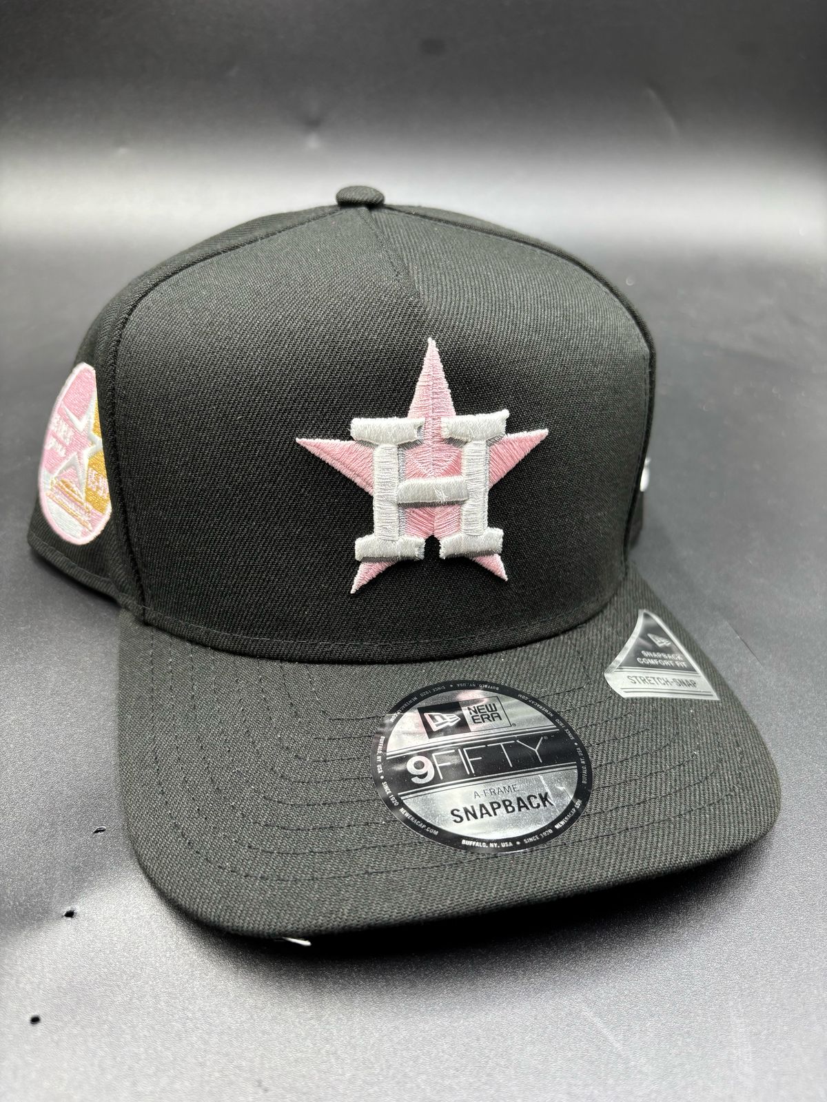 NEW ERA A-FRAME houston negro rosa estrella