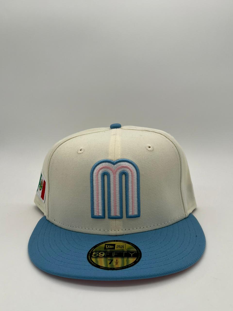 New Era Edicion MX Beige Azul Cielo