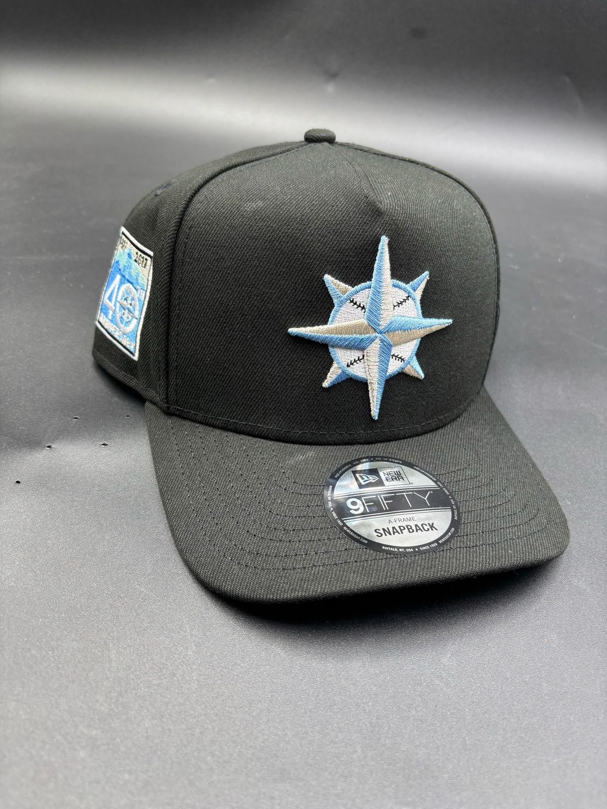 NEW ERA A-FRAME seattle 40anns negro azul