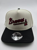 New Era A-FRAME Braves Beige Negro